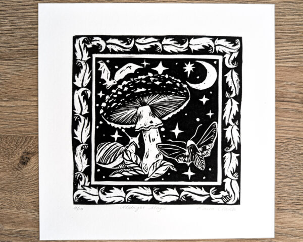 Midnight Magic Limited Edition Linocut Print - Image 4