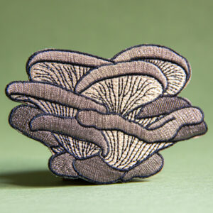 oyster mushrooms embroidered patch